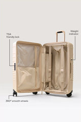 The Medium Check-In Roller in Beige