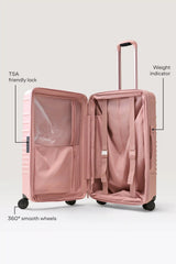 The Medium Check-In Roller in Atlas Pink