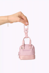 The Micro Weekender Charm in Atlas Pink