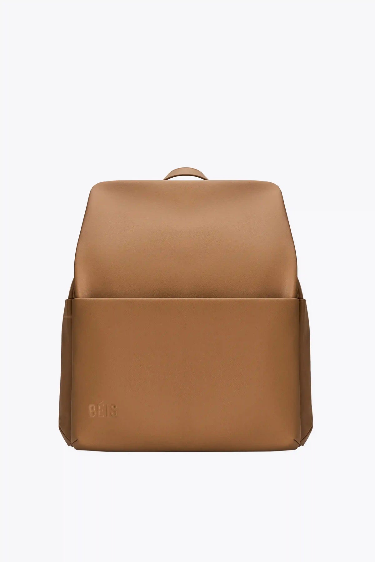 The Everyday Diaper Backpack in Camel Vegan Leather