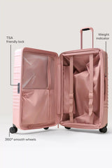 The Large Check-In Roller in Atlas Pink